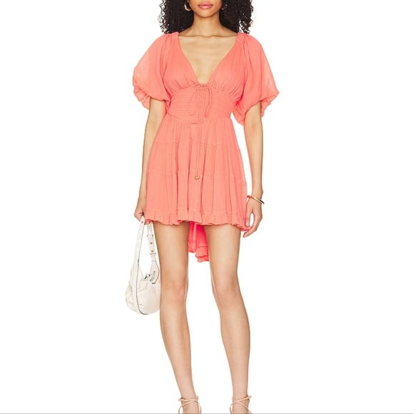 Free People Dresses & Skirts - FREE PEOPLEPerfect Day Cotton Tiered Minidress sz-xs nwt Elastic Waist 24-28